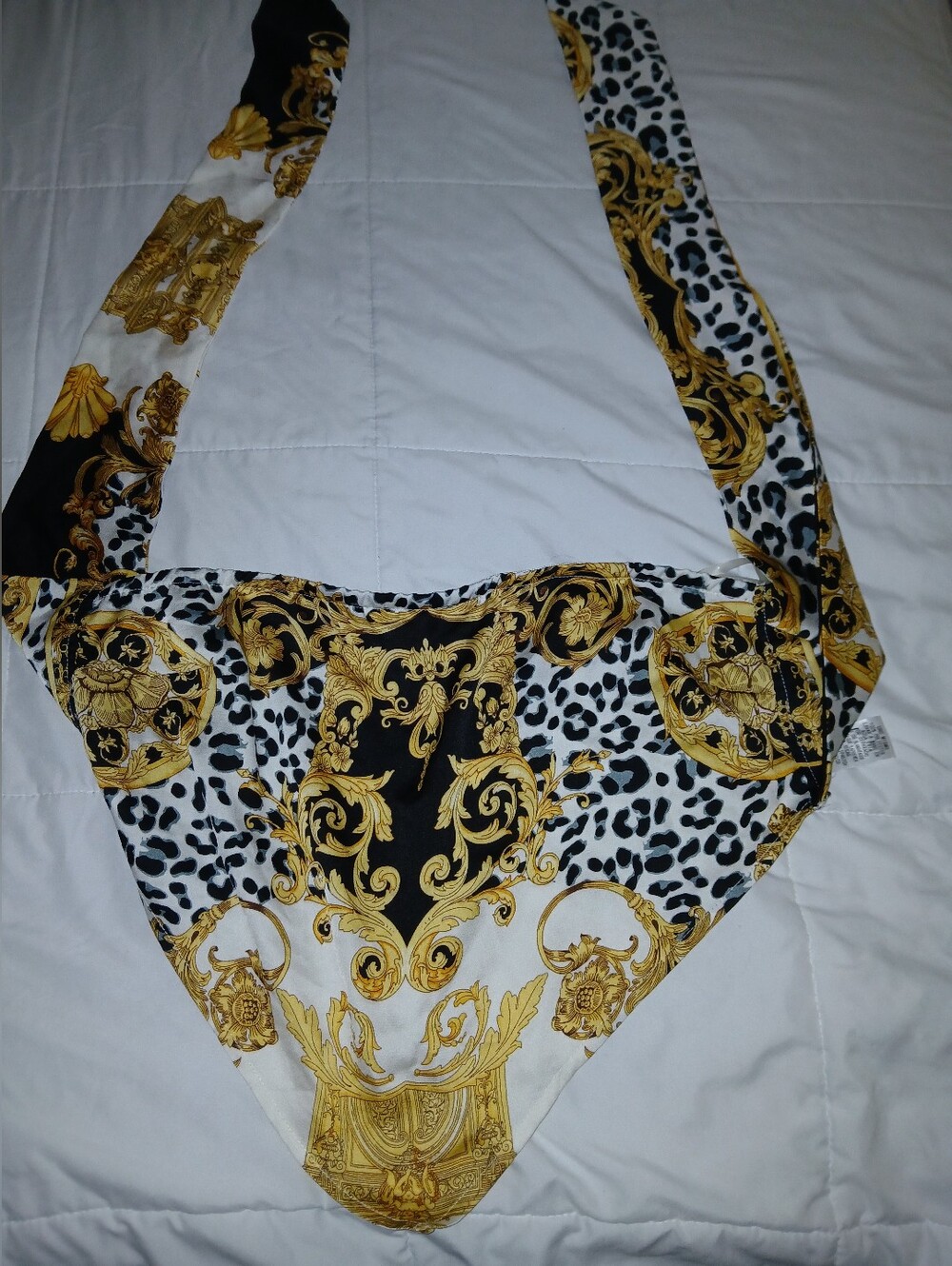 L'Atiste Baroque Leopard Handkerchief Halter Top